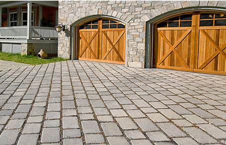 Which of these photos shows permeable interlocking concrete paving 